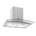Sealey DH128 Baridi Curved Glass Cooker Hood with Carbon Filters & LED Lights 60cm - Stainless Steel