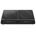 Sealey DH146 Baridi Portable Induction Hob with 2 Cooking Zones 60 x 36 x 6.5cm - Black