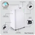 Sealey DH147 Baridi Dehumidifier with Digital Display & 24hr Timer 12L - White