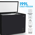 Sealey DH151 Baridi Freestanding Chest Freezer 199L Capacity - Black