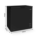 Sealey DH152 Baridi Freestanding Chest Freezer 142L Capacity - Black
