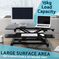Sealey DH15 Dellonda 89cm Adjustable-Height Standing Desk Riser 15kg Capacity