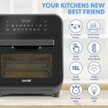 Baridi Steam Air Fryer Oven 15L Capacity
