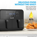 Sealey DH172 Baridi Dual Zone Air Fryer with 8 Preset Functions 8L Capacity