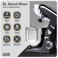 Sealey DH174 Baridi 1800W Stand Mixer with Accessories 8L - Black
