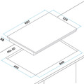 Sealey DH180 Baridi Integrated Induction Hob with 5 Cooking Zones 90cm 9300W Output