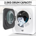 Baridi Tabletop Tumble Dryer with Analogue Controls 2.5kg Capacity - White