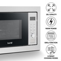 Sealey DH197 Baridi Integrated Microwave Oven with Grill 25L Capacity 900W - Stainless Steel