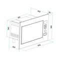 Sealey DH197 Baridi Integrated Microwave Oven with Grill 25L Capacity 900W - Stainless Steel