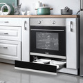 Baridi Integrated Warming Drawer 60cm - Black/Stainless Steel