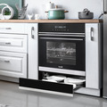 Baridi Integrated Warming Drawer 60cm - Black/Stainless Steel