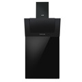 Sealey DH210 Baridi Angled Chimney Cooker Hood with Carbon Filters, LED Lamp & Splashback - Black Glass