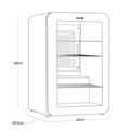 Baridi Retro Style Drinks/Beer & Wine Fridge 70L Capacity
