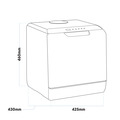 Baridi 2-4 Place Settings Mini Portable Tabletop Dishwasher, 5 Wash Functions
