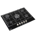 Baridi Gas Hob with 5 Cooking Zones 70cm - Black