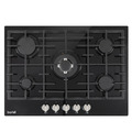 Baridi Gas Hob with 5 Cooking Zones 70cm - Black