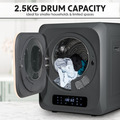 Sealey DH229 Baridi Tabletop Tumble Dryer with Digital Controls 2.5kg Capacity - Black
