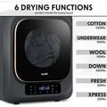 Sealey DH229 Baridi Tabletop Tumble Dryer with Digital Controls 2.5kg Capacity - Black