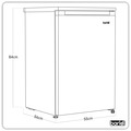 Sealey DH250 Baridi 55cm Undercounter Freezer with Adjustable Thermostat 85L - White