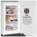 Sealey DH250 Baridi 55cm Undercounter Freezer with Adjustable Thermostat 85L - White