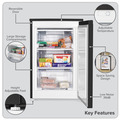 Sealey DH251 Baridi 55cm Undercounter Freezer with Adjustable Thermostat, 85L - Black