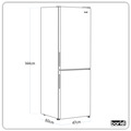Baridi 70/30 Low Frost Fridge Freezer 157L Capacity - White