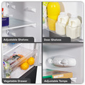 Baridi 47cm 70/30 Fridge Freezer, 157L Capacity Low Frost