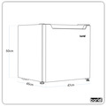 Sealey DH254 Baridi Mini Tabletop Fridge/Freezer, 31L Capacity - White