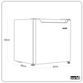 Sealey DH256 Baridi Tabletop Fridge with Ice Box, 46L Capacity, Adjustable Thermostat - White