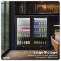 Sealey DH272 Baridi Hinged Double Door, Back Bar Drinks Fridge/Cooler, 190L Capacity