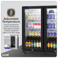 Sealey DH272 Baridi Hinged Double Door, Back Bar Drinks Fridge/Cooler, 190L Capacity