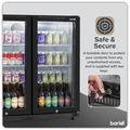 Sealey DH272 Baridi Hinged Double Door, Back Bar Drinks Fridge/Cooler, 190L Capacity