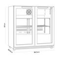 Sealey Baridi Back Bar Drinks Fridge/Cooler with Double Sliding Doors, 190L Capacity