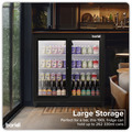 Sealey Baridi Back Bar Drinks Fridge/Cooler with Double Sliding Doors, 190L Capacity
