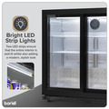 Sealey Baridi Back Bar Drinks Fridge/Cooler with Double Sliding Doors, 190L Capacity