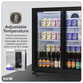 Sealey Baridi Back Bar Drinks Fridge/Cooler with Double Sliding Doors, 190L Capacity