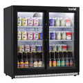Sealey Baridi Back Bar Drinks Fridge/Cooler with Double Sliding Doors, 190L Capacity