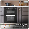 Sealey DH278 Baridi 72cm Built-Under Double Oven, 74L Capacity, Energy Rating A - Black