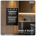 Sealey DH279 Baridi 90cm Built-In Double Oven, 88L Capacity, Energy Rating A - Black
