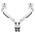 Sealey DH27 Dellonda Adjustable Double Monitor Arm with 360° Rotation - White