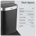 Sealey DH282 Sensor Bin 65L - Black/Stainless Steel