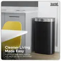 Sealey DH283 Sensor Bin 80L - Black/Stainless Steel