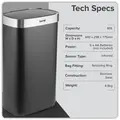 Sealey DH283 Sensor Bin 80L - Black/Stainless Steel