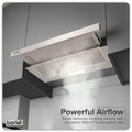 Sealey DH286 Baridi Telescopic Cooker Hood with Aluminium Filters 60cm - Stainless Steel