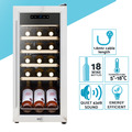 Baridi 18 Bottle Wine Fridge & Cooler - Stainless Steel