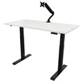 Sealey Dellonda White Electric Height Adjustable Standing Desk, 1400 x 700mm Dual Motor 100kg