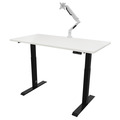 Sealey Dellonda White Electric Height Adjustable Standing Desk, 1400 x 700mm Dual Motor 100kg