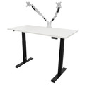 Sealey Dellonda White Electric Height Adjustable Standing Desk, 1400 x 700mm Dual Motor 100kg