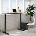Sealey Dellonda Oak Electric Height Adjustable Standing Desk, 1400 x 700mm Dual Motor 100kg
