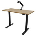 Sealey Dellonda Oak Electric Height Adjustable Standing Desk, 1400 x 700mm Dual Motor 100kg
